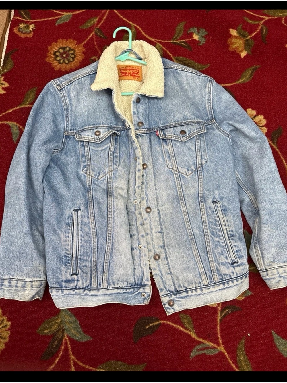 Levi's Light Blue Denim Jacket with Cream Sherpa Lining